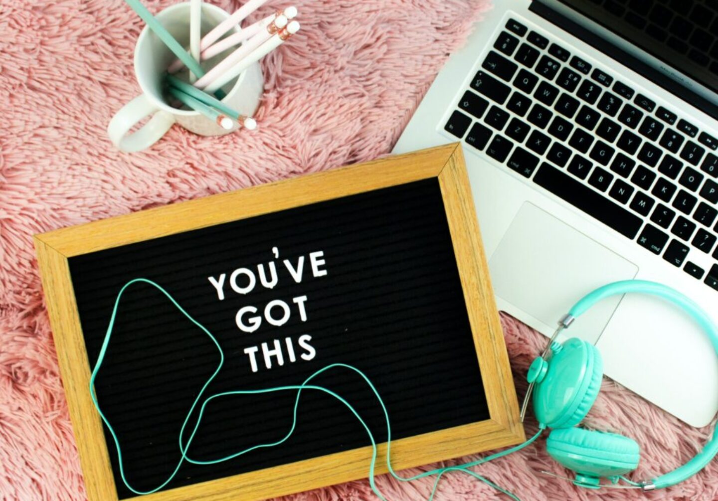 blue corded headphones