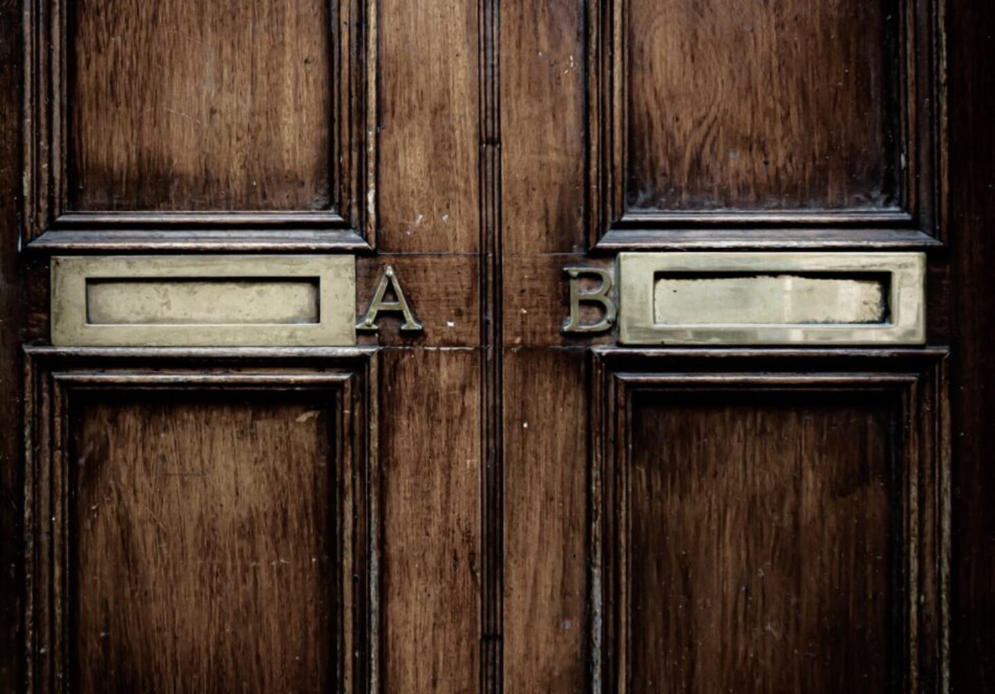 brown wooden door